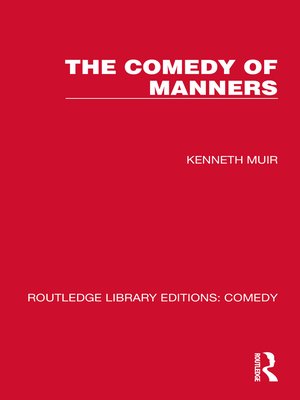 cover image of The Comedy of Manners